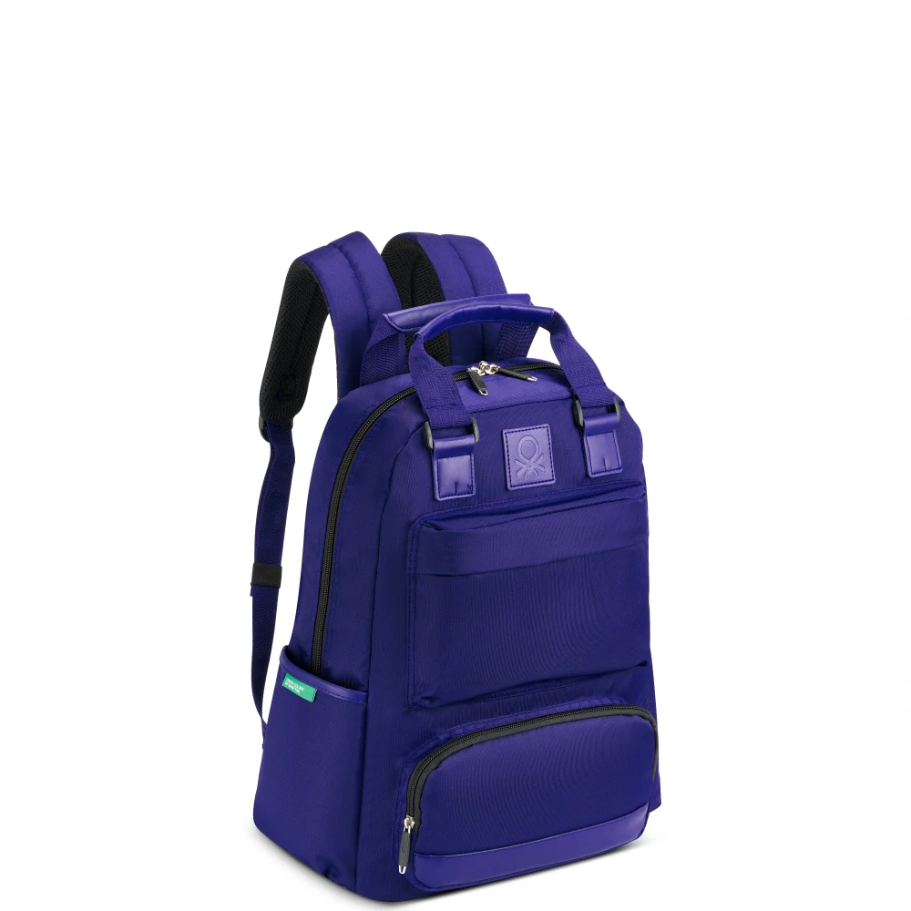 Batoh Delsey X Benetton Color Block 376461002 - modrý