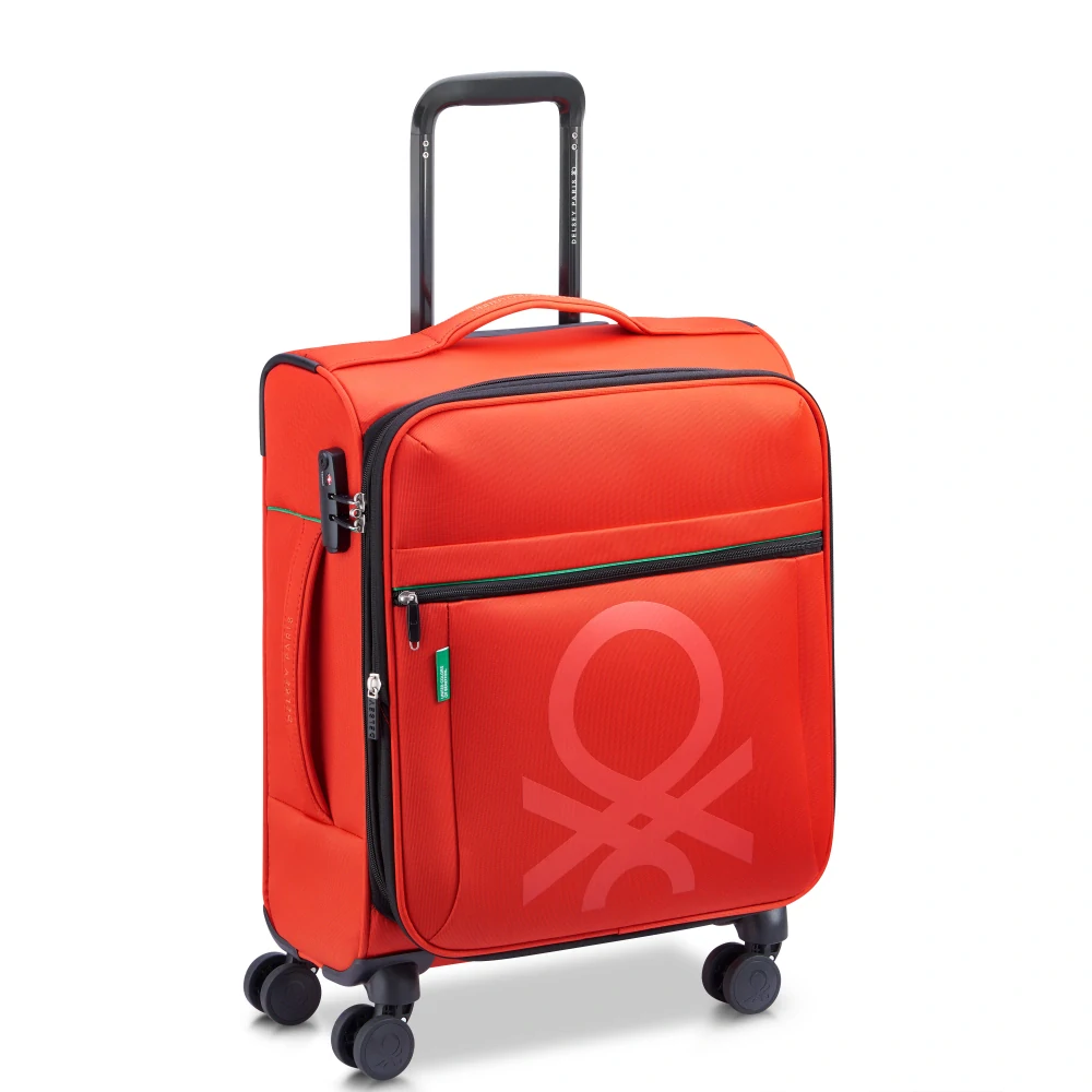 Kabinový kufr Delsey X Benetton Color Block 55 cm EXP 376480304 - červený