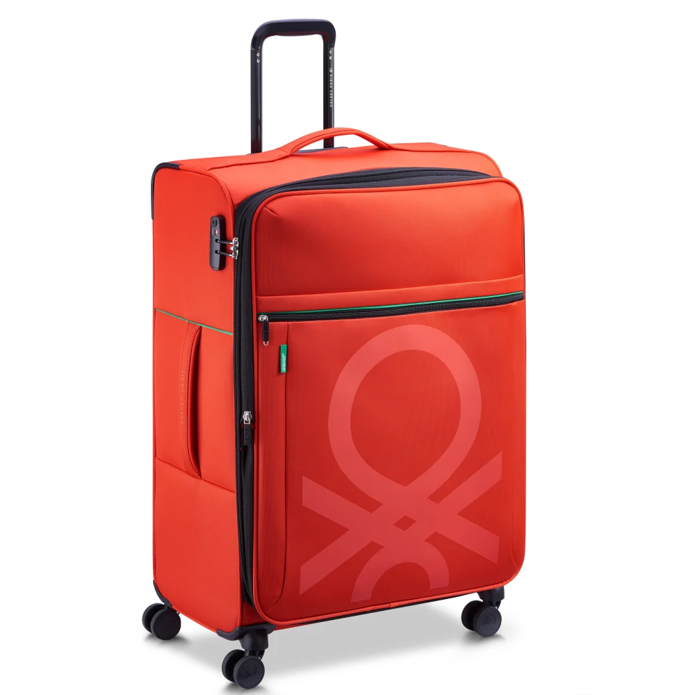 Cestovní kufr Delsey X Benetton Color Block 77 cm 376482104 - červený