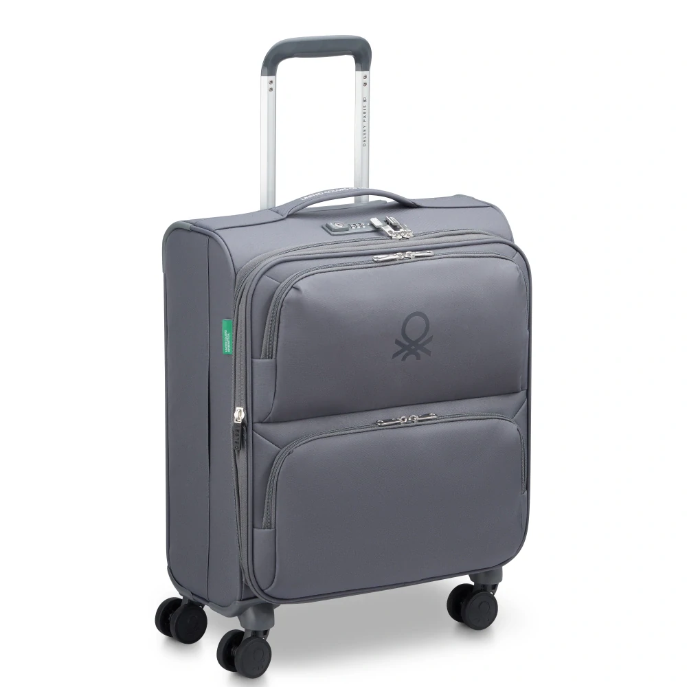 Kabinový kufr Delsey X Benetton UCB Softside SLIM 55 cm EXP 376780301 - světle šedý