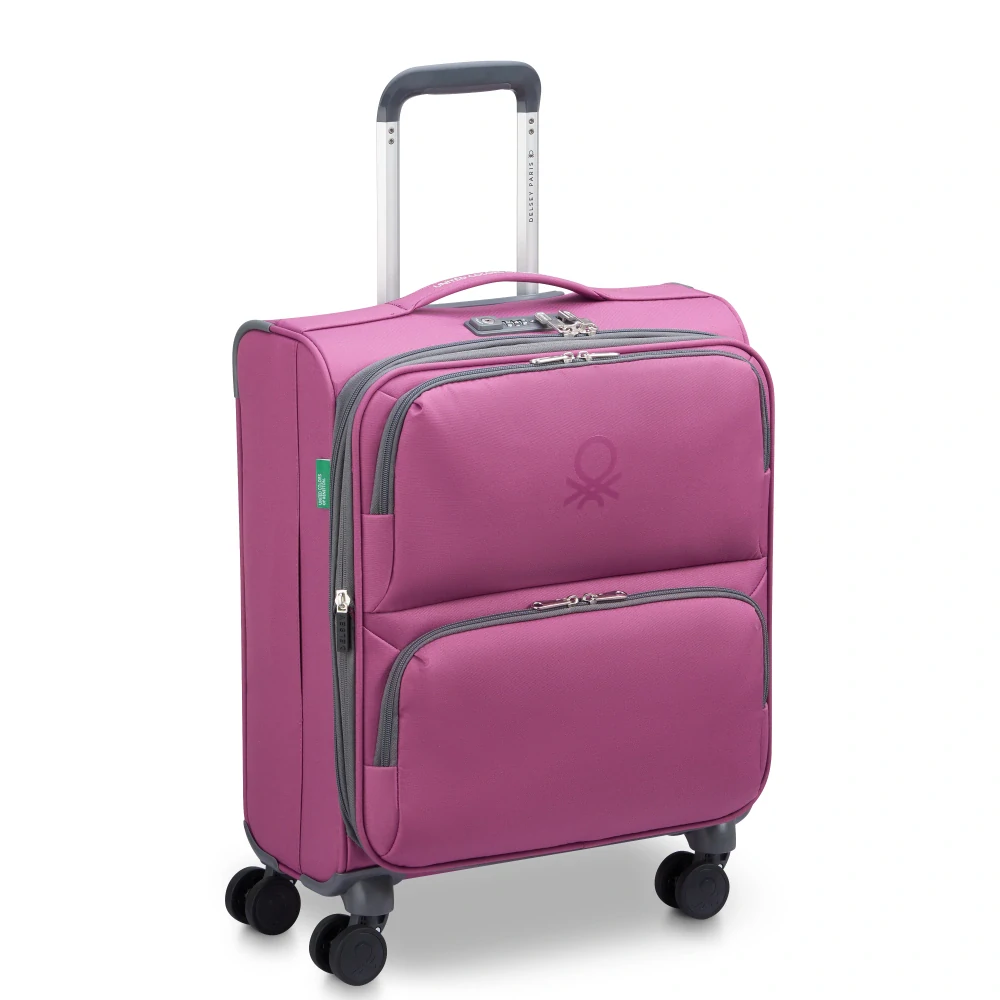 Kabinový kufr Delsey X Benetton UCB Softside SLIM 55 cm EXP 376780309 - vínový