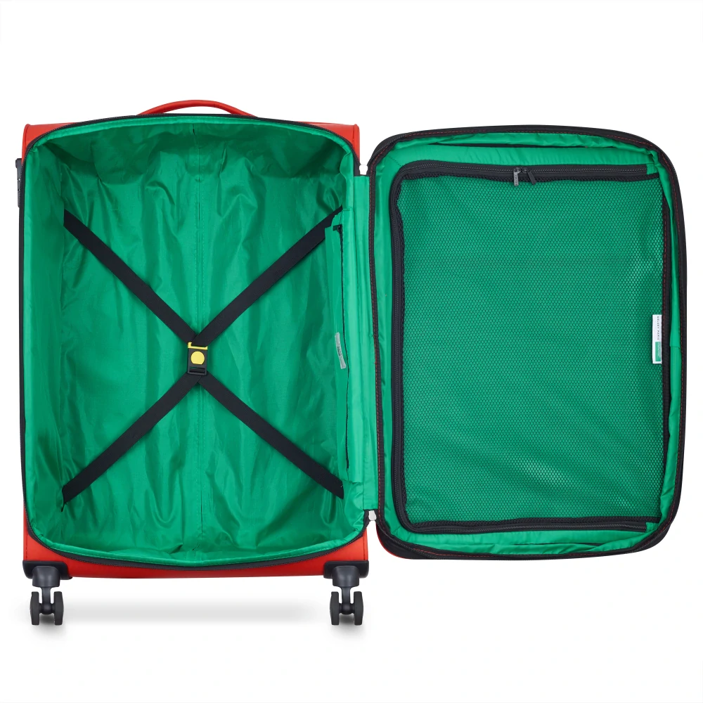 Cestovní kufr Delsey X Benetton Color Block 77 cm 376482104 - červený