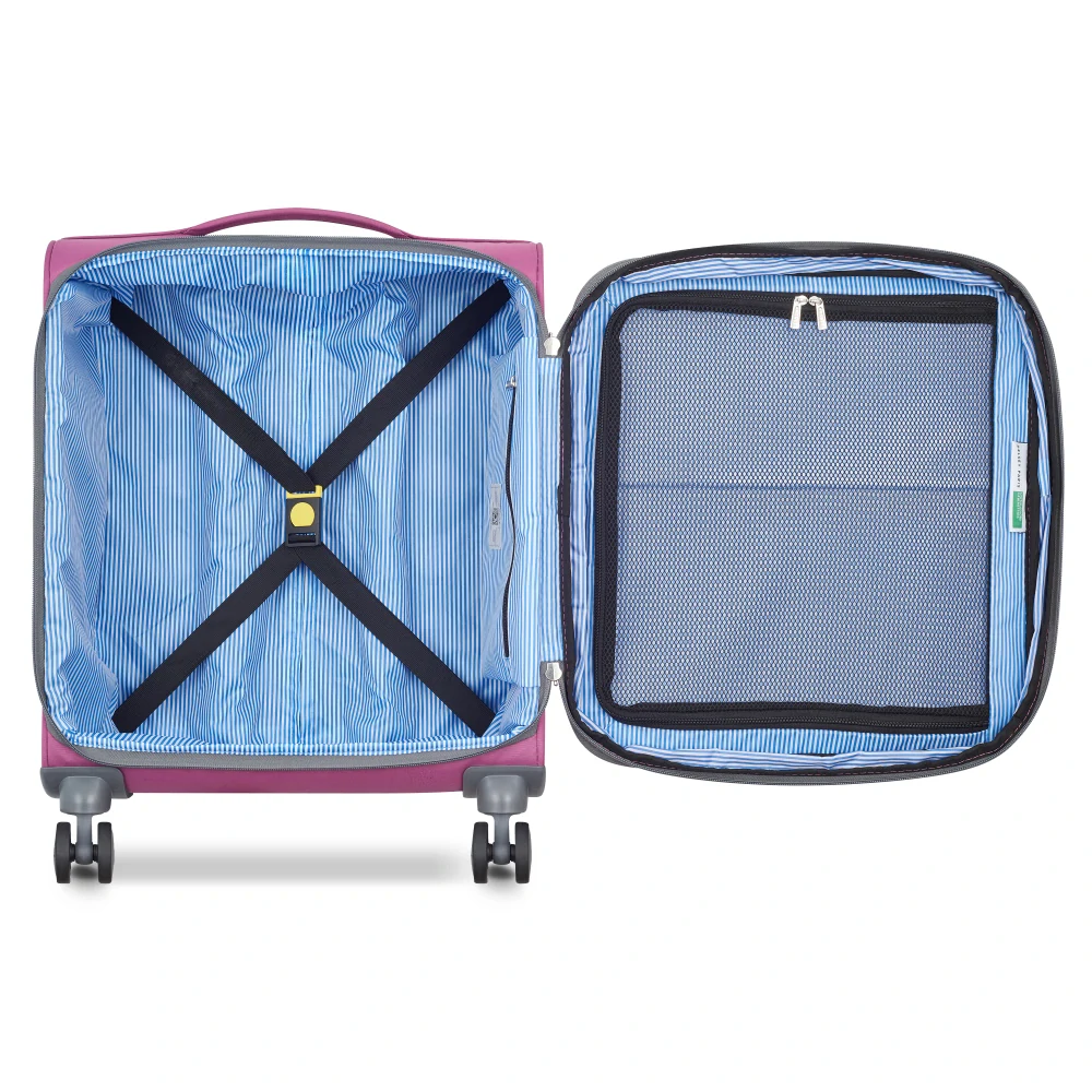 Kabinový kufr Delsey X Benetton UCB Softside SLIM 55 cm EXP 376780309 - vínový