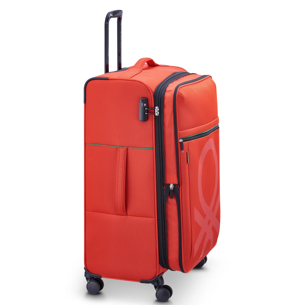 Cestovní kufr Delsey X Benetton Color Block 77 cm 376482104 - červený