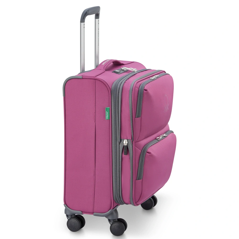 Kabinový kufr Delsey X Benetton UCB Softside SLIM 55 cm EXP 376780309 - vínový