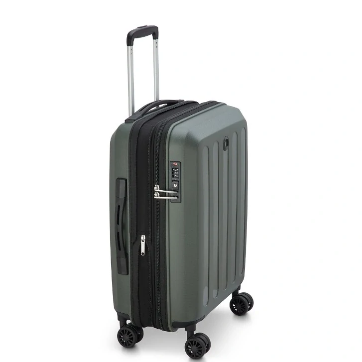 Kabinový kufr Delsey Unlock SLIM 55 cm EXP 310980313 - zelený