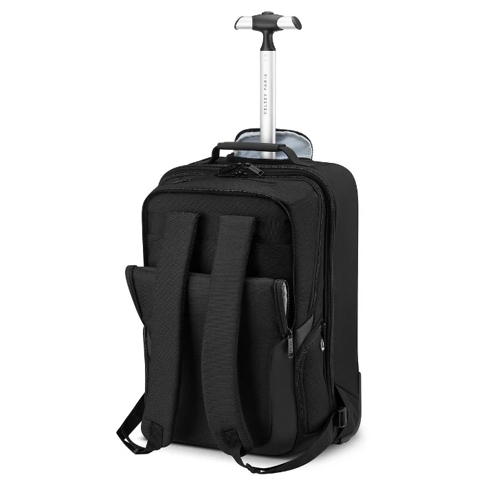 Batoh na kolečkách s trolley Delsey Parvis Plus 394465000 - černý