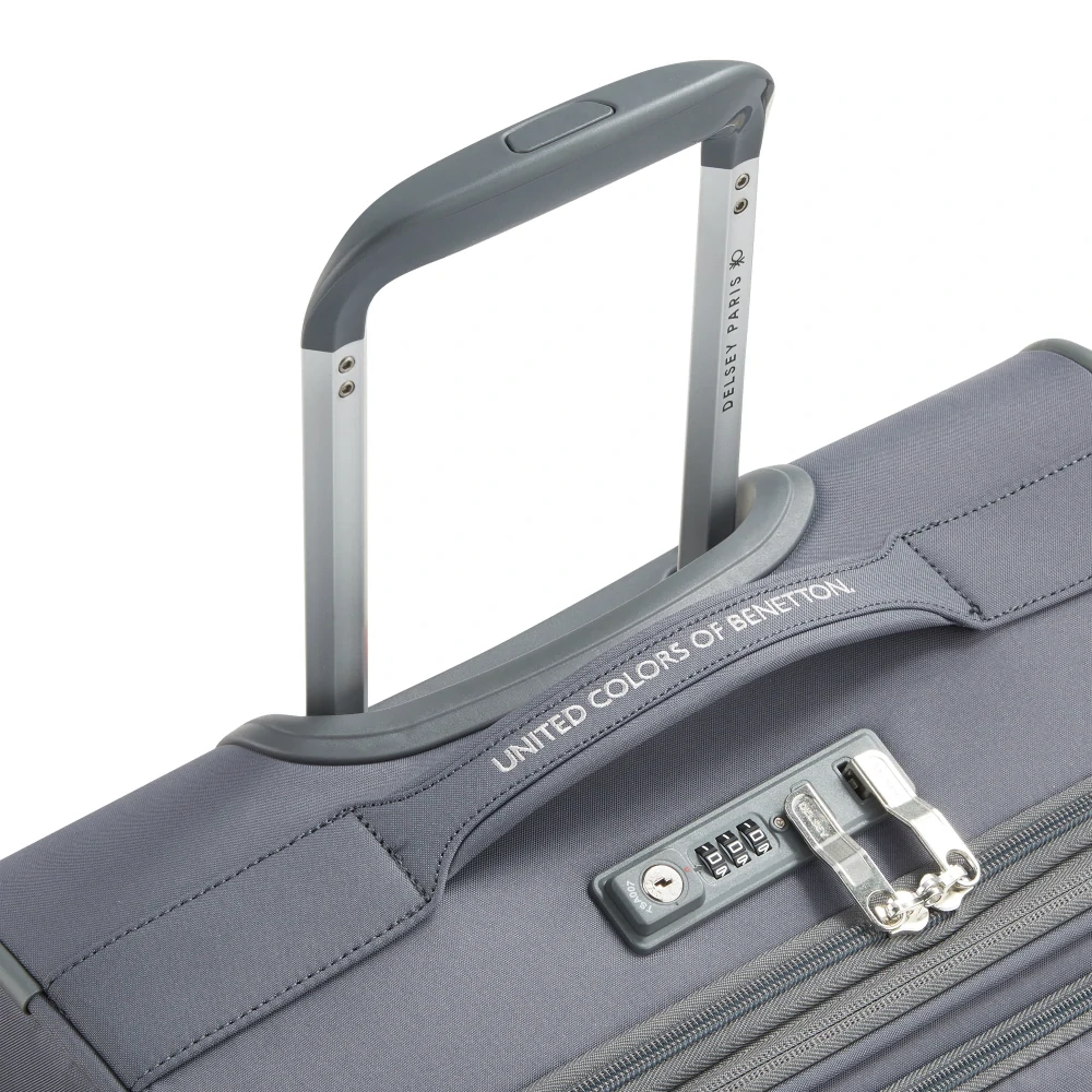 Kabinový kufr Delsey X Benetton UCB Softside SLIM 55 cm EXP 376780301 - světle šedý