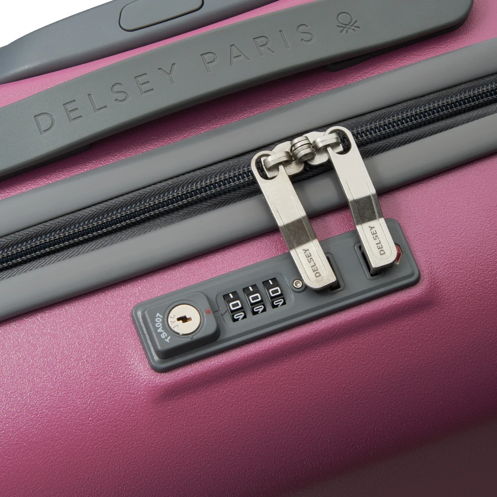 Kabinový kufr Delsey X Benetton UCB Hardside SLIM 55 cm 376880309 - růžový