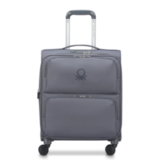 Kabinový kufr Delsey X Benetton UCB Softside SLIM 55 cm EXP 376780301 - světle šedý