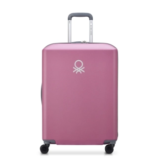 Cestovní kufr Delsey X Benetton UCB Hardside 66 cm 376881009 - růžový